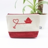 Bestickte Universaltasche Beige „Ahoi“ Handmade Unikat