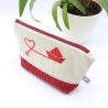 Bestickte Universaltasche Beige „Ahoi“ Handmade Unikat