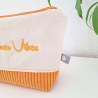 Bestickte Universaltasche Beige „Summer Vibes“ Handmade Unikat