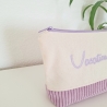 Bestickte Universaltasche Beige „Vacation“ Handmade Unikat