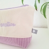 Bestickte Universaltasche Beige „Vacation“ Handmade Unikat