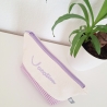 Bestickte Universaltasche Beige „Vacation“ Handmade Unikat