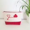 Bestickte Universaltasche Beige „Ahoi“ Handmade Unikat