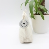 Bestickte Universaltasche Beige„Surfer Girl“ Sommerlich handmade