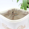 Bestickte Universaltasche Beige „Surfer Girl“ Handmade Unikat
