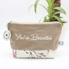 Bestickte Universaltasche „You're Beautiful“ handmade Unikat