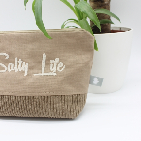 Bestickte Universaltasche „Salty Life“ Sommerlich handmade