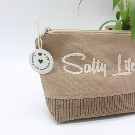 Bestickte Universaltasche „Salty Life“ Sommerlich handmade
