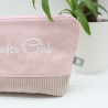 Bestickte Universaltasche Rosa „Surfer Girl“ Sommerlich handmade