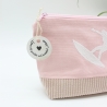 Bestickte Universaltasche Rosa „Surfer Girl“ Sommerlich handmade