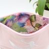 Bestickte Universaltasche Rosa „Surfer Girl“ Sommerlich handmade