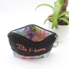 Universal-/Kosmetiktasche bestickt Be Happy Handmade Geschenkidee