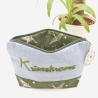 Bestickte Kosmetiktasche Jeans „Krimskrams“ – handmade Unikat