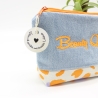 Bestickte Kosmetiktasche Jeans „Beauty Queen“ – handmade Unikat
