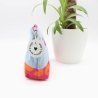 Bestickte Kosmetiktasche Jeans „Tüddelkram“ – handmade Unikat