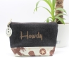 Universal-/Kosmetiktasche bestickt Howdy Handmade Geschenkidee