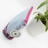 Bestickte Kosmetiktasche Jeans „Tüddelkram“ – handmade Unikat