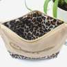 Bestickte Universaltasche Braun „Chaosqueen“ Leoprint Handmade