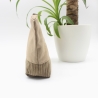 Bestickte Universaltasche Braun „Glückstasche“ Regenbogen genäht