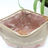Bestickte Universaltasche Braun „Krimskrams“ Blumen Handmade