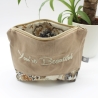 Bestickte Universaltasche Braun „You're Beautiful“ Handmade