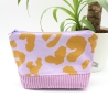 Universaltäschchen aus Canvas & Cord - Leoprint Flieder Orange