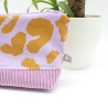 Universaltäschchen aus Canvas & Cord - Leoprint Flieder Orange
