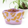 Universaltäschchen aus Canvas & Cord - Leoprint Flieder Orange