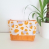 Universaltäschchen aus Canvas & Cord - Leoprint Orange Flieder