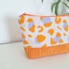 Universaltäschchen aus Canvas & Cord - Leoprint Orange Flieder