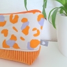 Universaltäschchen aus Canvas & Cord - Leoprint Orange Flieder