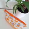 Universaltäschchen aus Canvas & Cord - Leoprint Orange Flieder