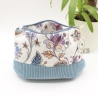 Universaltäschchen aus Canvas & Cord - Paisley Hellblau