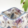 Universaltäschchen aus Canvas & Cord - Paisley Hellblau