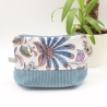 Universaltäschchen aus Canvas & Cord - Paisley Hellblau