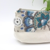 Universaltäschchen aus Canvas & Cord - geblümtes Unikat Handmade