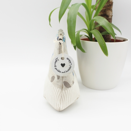 Universaltäschchen aus Canvas & Cord - geblümtes Unikat Handmade