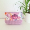 Universaltasche aus Canvas & Cord - Blumen Flieder
