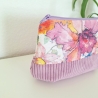 Universaltasche aus Canvas & Cord - Blumen Flieder