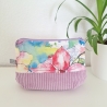 Universaltasche aus Canvas & Cord - Blumen Flieder