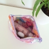 Universaltasche aus Canvas & Cord - Blumen Flieder