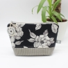 Kosmetiktasche geblümt – handgenähtes Universaltäschchen