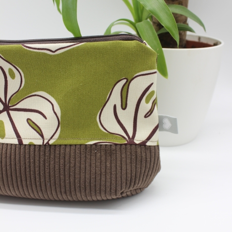 Universaltäschchen aus Canvas & Cord - Sommerlich Palmen