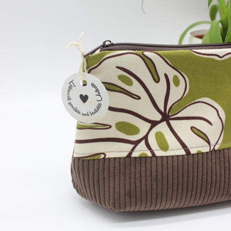Universaltäschchen aus Canvas & Cord - Sommerlich Palmen