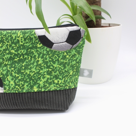 Universaltäschchen aus Canvas & Cord - handgenähtes Unikat