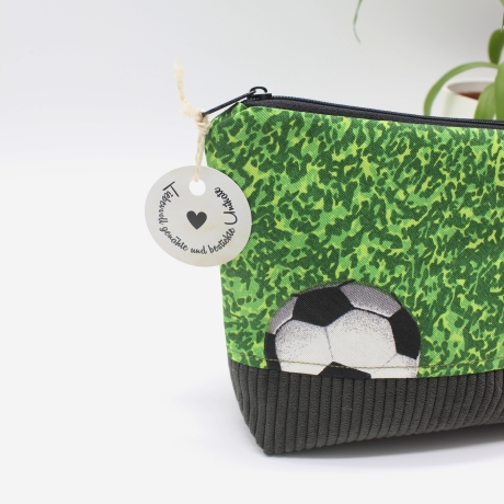 Universaltäschchen aus Canvas & Cord - handgenähtes Unikat