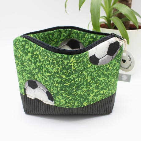 Universaltäschchen aus Canvas & Cord - handgenähtes Unikat