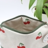 Universaltäschchen aus Canvas & Cord - Kirschen Sommerlich