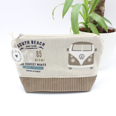 Universaltäschchen aus Canvas & Cord - Urlaub Vibes Surfen