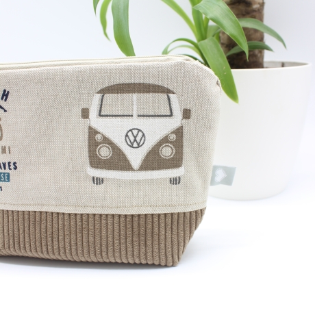 Universaltäschchen aus Canvas & Cord - Urlaub Vibes Surfen